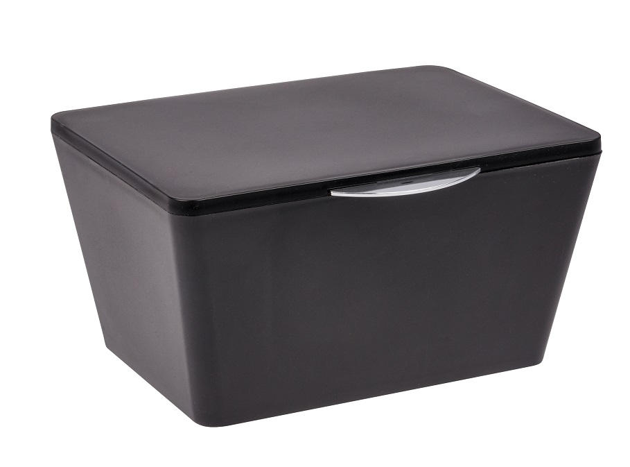 LÅDA MED LOCK  14/10/19 cm  - svart, Basics, plast (14/10/19cm)