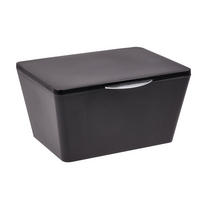 LÅDA MED LOCK  14/10/19 cm  - svart, Basics, plast (14/10/19cm)