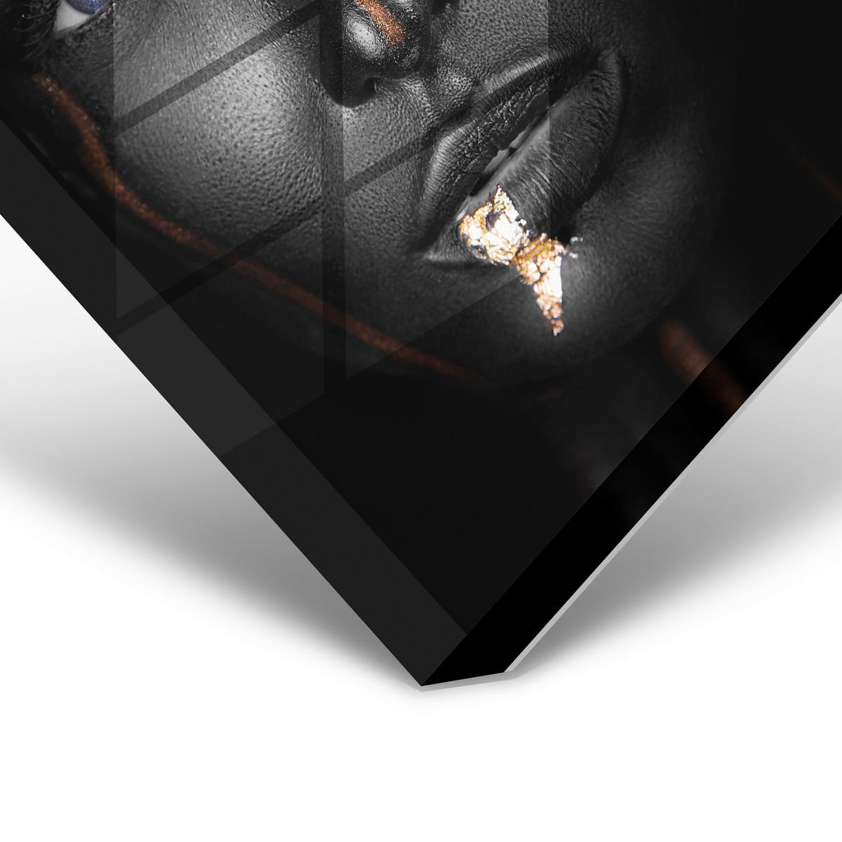 BILD 100/100 cm  - Goldfarben/Schwarz, Design, Kunststoff (100/100cm)