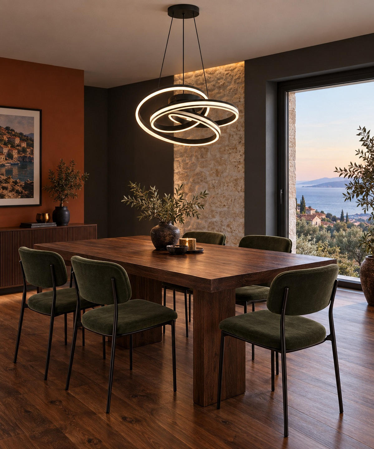 Lampă Suspendată Cu Led 48/52/120 cm  - alb/negru, Design, plastic/metal (48/52/120cm) - Novel