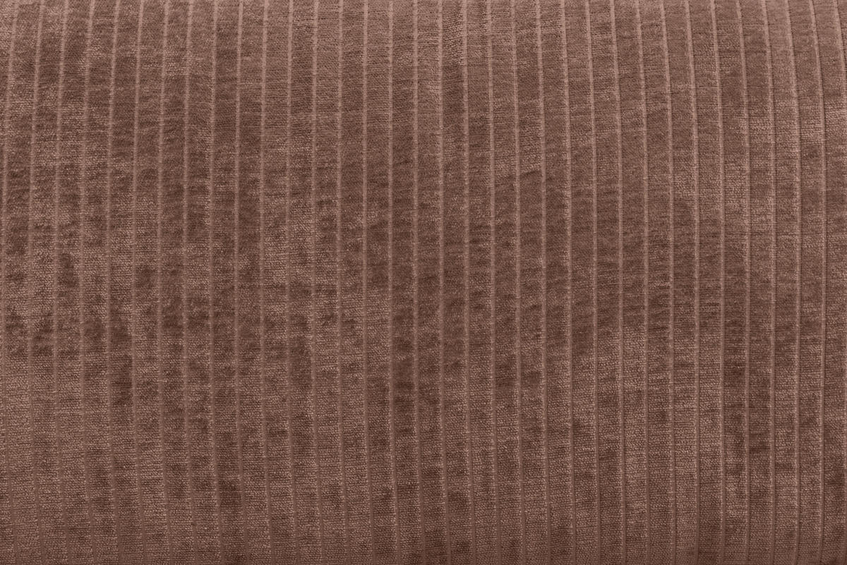 BIGSOFA Flachgewebe Altrosa  - Chromfarben/Altrosa, KONVENTIONELL, Textil/Metall (256/68/122cm) - Carryhome