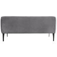 SITZBANK 197/85/72 cm Webstoff Dunkelgrau Metall  - Dunkelgrau/Schwarz, KONVENTIONELL, Textil/Metall (197/85/72cm) - Moderano