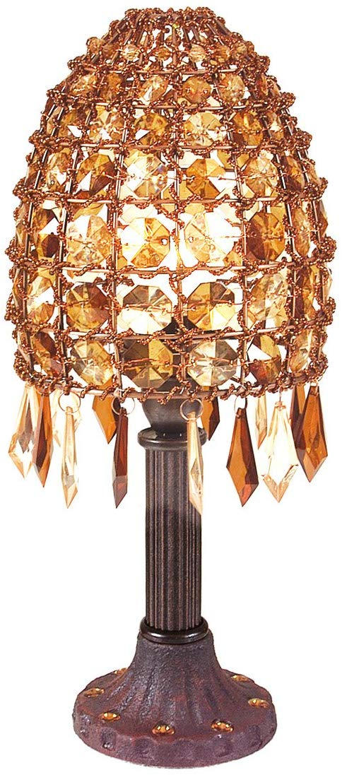 Tischlampe Bella Grau Mit Acrylsteinen