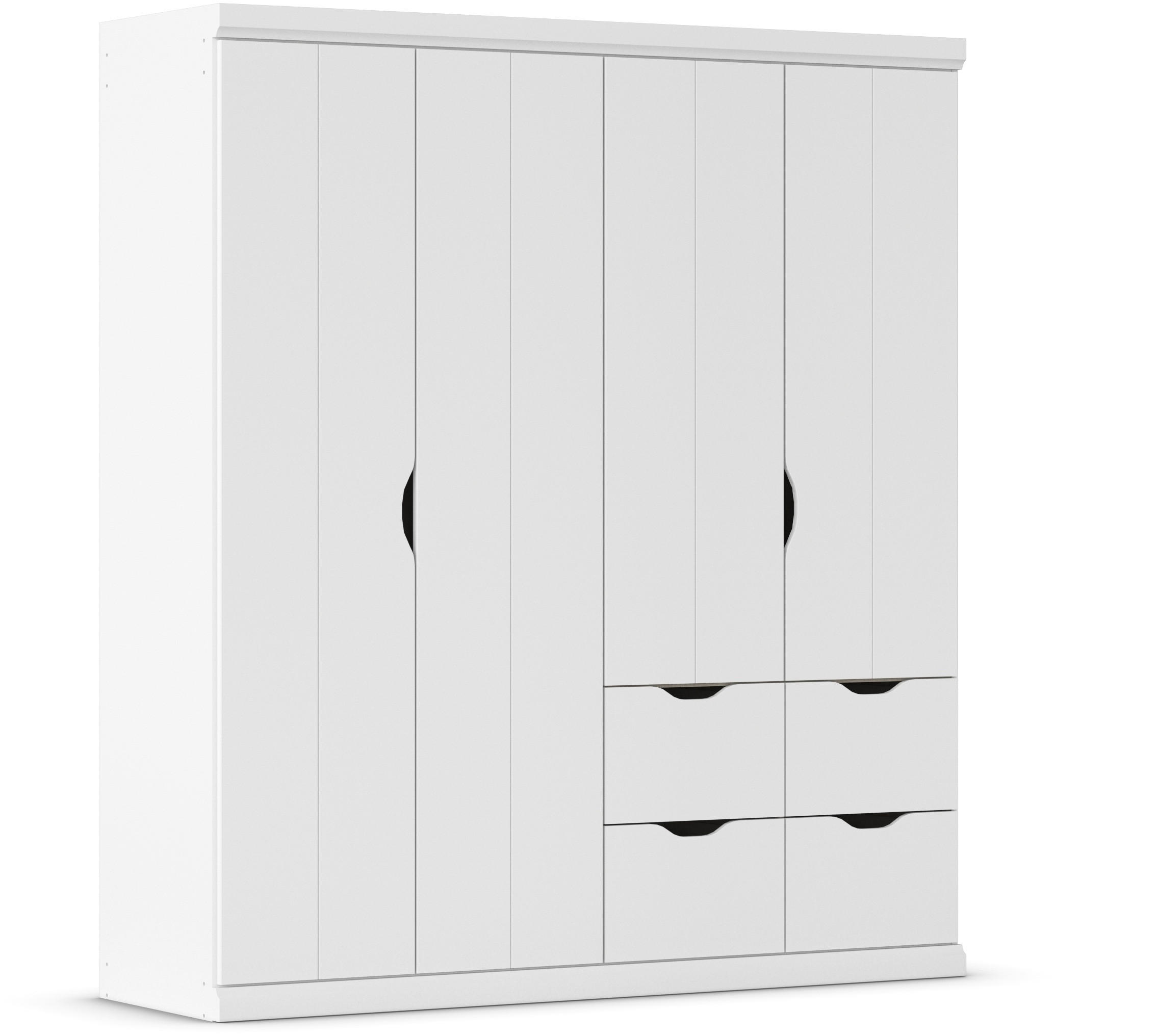 KLEIDERSCHRANK in Weiss  - Weiss, Basics, Holzwerkstoff (181/203/56cm) - Boxxx