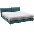 BOXSPRINGBETT 180/200 cm  in Blau  - Blau/Schwarz, Design, Textil/Metall (180/200cm) - Johann Jakob