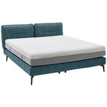 BOXSPRINGBETT 180/200 cm  in Blau  - Blau/Schwarz, Design, Textil/Metall (180/200cm) - Johann Jakob