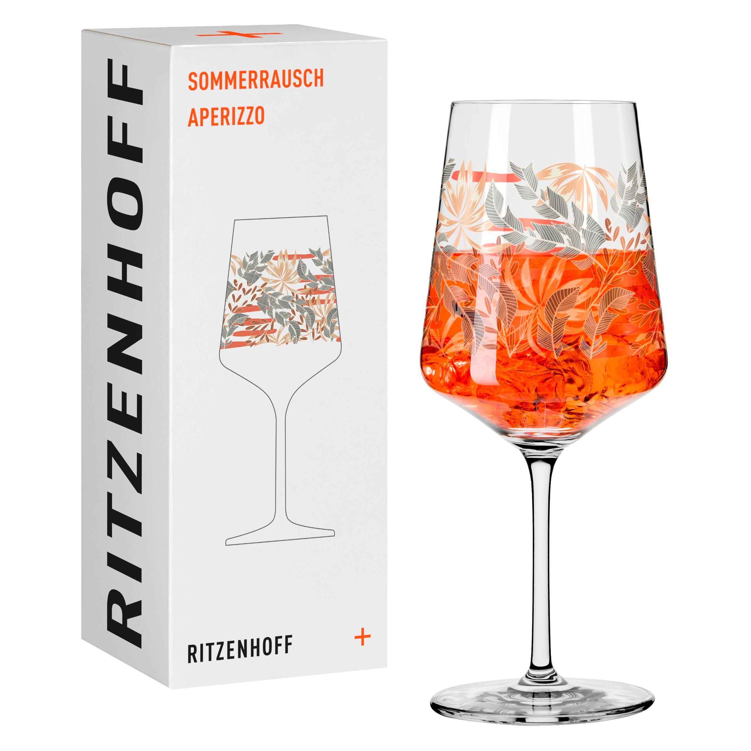 SPRITZERGLAS 544 ml  - Braun/Grün, LIFESTYLE, Glas (9,3/9,3/22,5cm) - Ritzenhoff