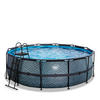 POOL SET 427/122 cm  - grå, Klassisk, plast (427/122cm) - EXIT Toys