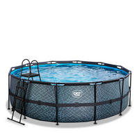 POOL SET 427/122 cm  - grå, Klassisk, plast (427/122cm) - EXIT Toys