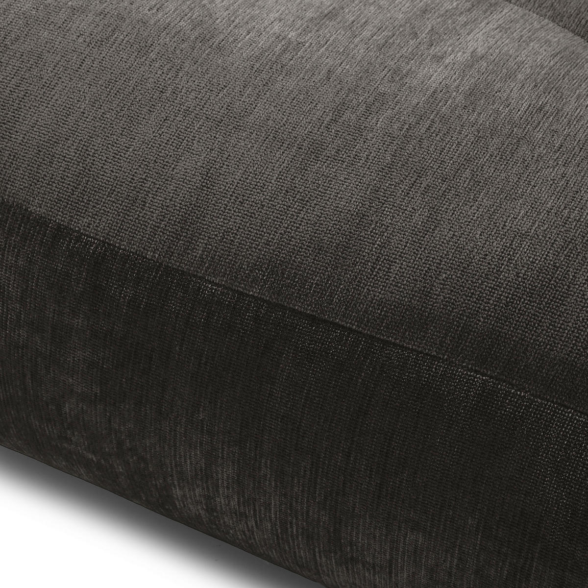 HOCKER in Textil Anthrazit  - Anthrazit/Schwarz, Modern, Kunststoff/Textil (102/46/65cm) - Trendmanufaktur