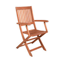 GARTENKLAPPSTUHL-SET Eukalyptusholz Braun  - Braun, MODERN, Holz (51/90/56cm) - Gardenson