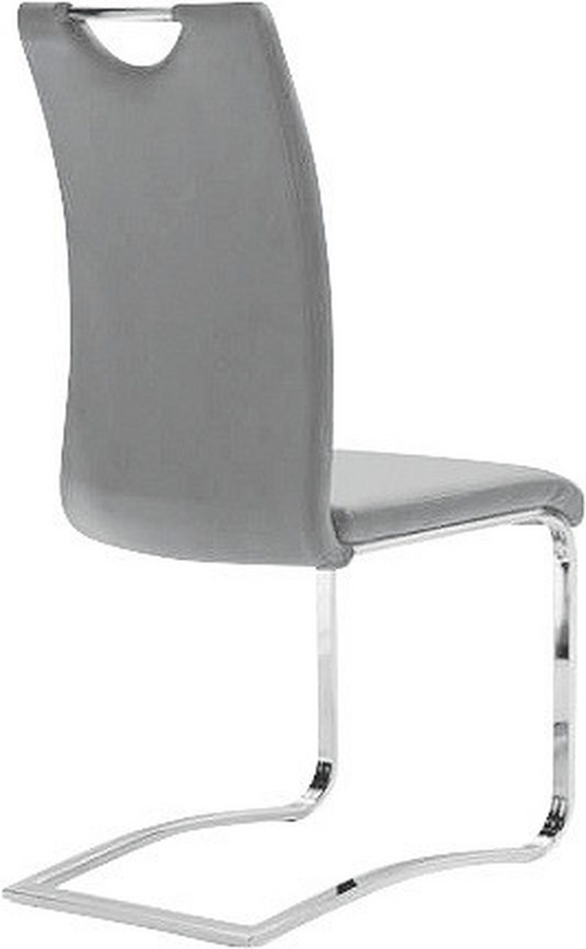 SCHWINGSTUHL  in Lederlook  - Grau, Design, Textil/Metall (43/100/57cm) - Carryhome