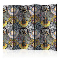 PARAVENT mit 5  Flügel - Multicolor, Basics, Holz/Textil (225/172/3cm) - artgeist