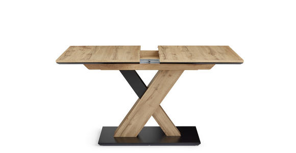 ESSTISCH in Holzwerkstoff 110(150)/70/75,5 cm - Eichefarben/Schwarz, Design, Holzwerkstoff (110(150)/70/75,5cm) - Cantus