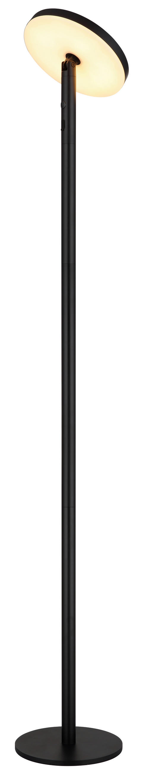 SOLARLEUCHTE  - Opal/Schwarz, Design, Kunststoff/Metall (23/145cm) - Globo