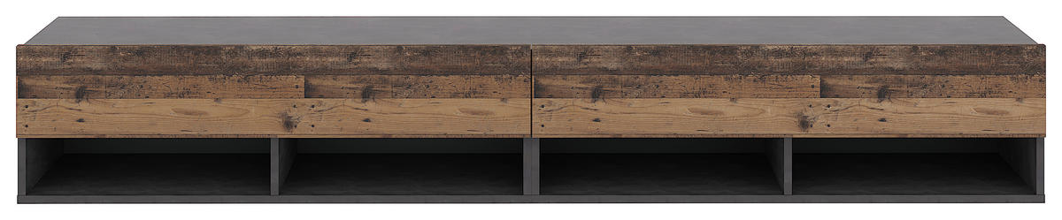 LOWBOARD DERBY  in 280/31,5/32,5 cm  - Alteiche/Dunkelgrau, Design, Holzwerkstoff (280/31,5/32,5cm) - Livetastic