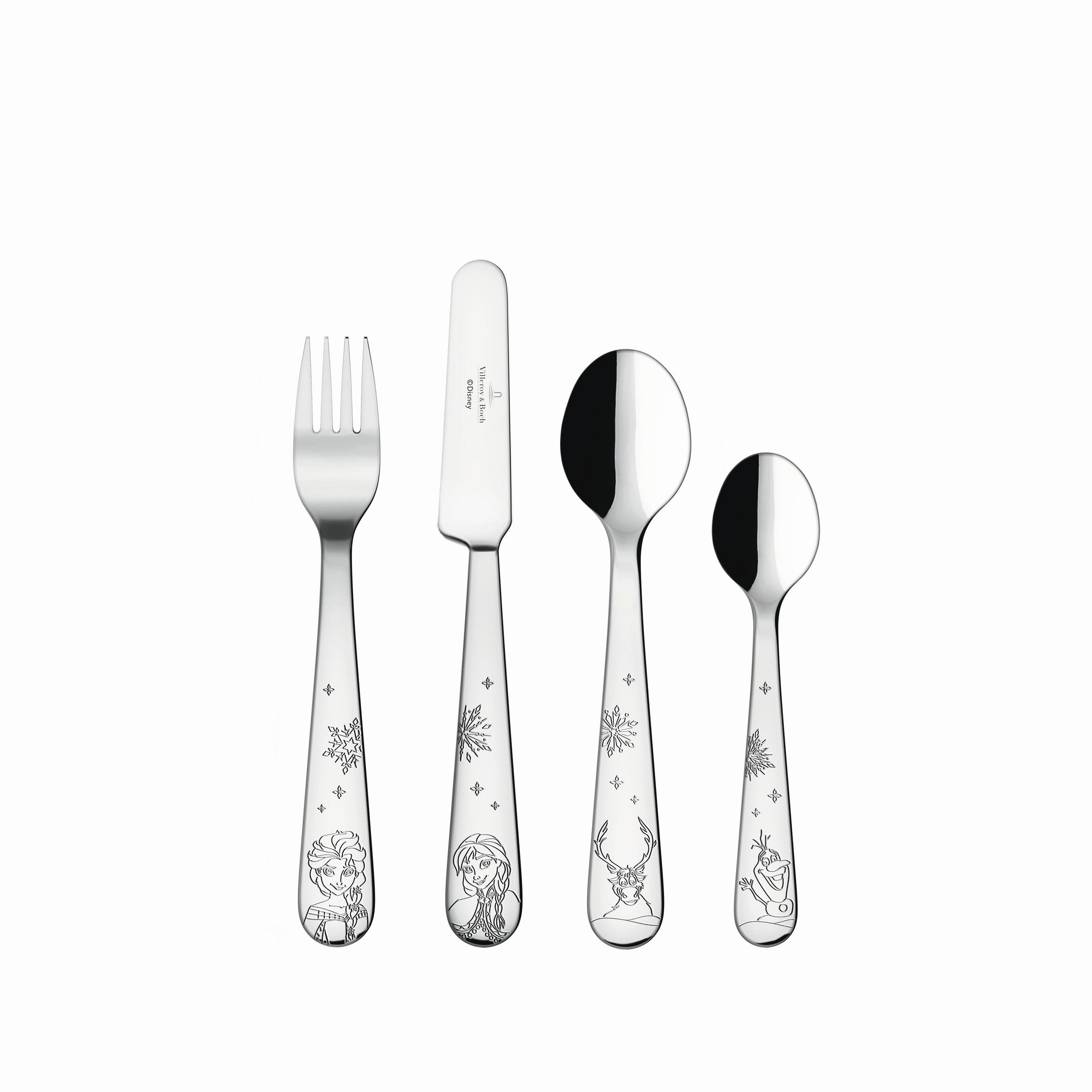 KINDERBESTECK Disney Frozen 4-teilig  - Edelstahlfarben, Basics, Metall - Villeroy & Boch