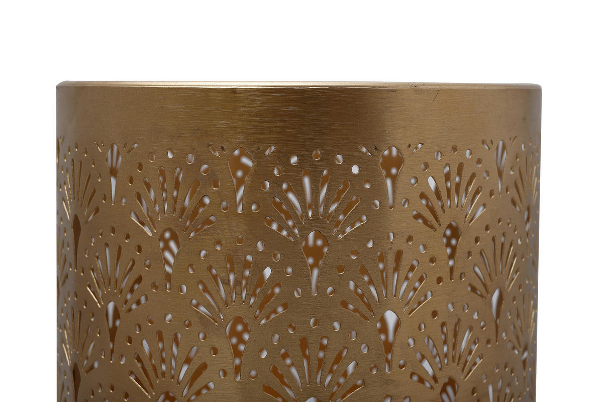 BODENVASE 121 cm  - Beere/Goldfarben, Trend, Metall (25/121cm) - Kayoom