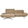 ECKSOFA  in Teddystoff Braun  170-195/280 cm  - Schwarz/Braun, Design, Textil/Metall (170-195/280cm) - Dieter Knoll