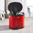 ABFALLSAMMLER 2X15 L - Rot/Schwarz, Basics, Kunststoff/Metall (34/28,5/28,5cm) - Wesco