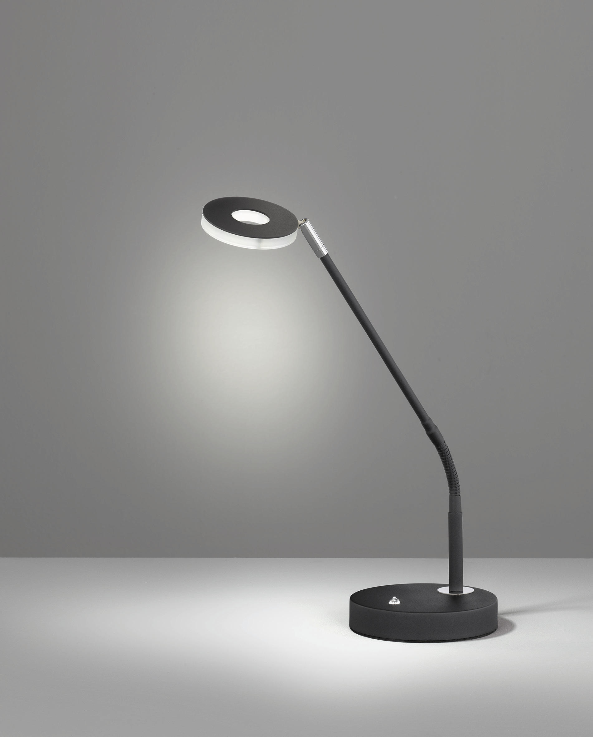 LED-TISCHLEUCHTE 16/60 cm   - Schwarz/Weiß, Design, Kunststoff/Metall (16/60cm) - Fischer & Honsel