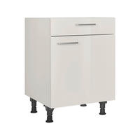 SCHUBKASTENUNTERSCHRANK 60/87/56 cm  in Hellgrau  - Edelstahlfarben/Hellgrau, MODERN, Holzwerkstoff/Metall (60/87/56cm) - Nobilia