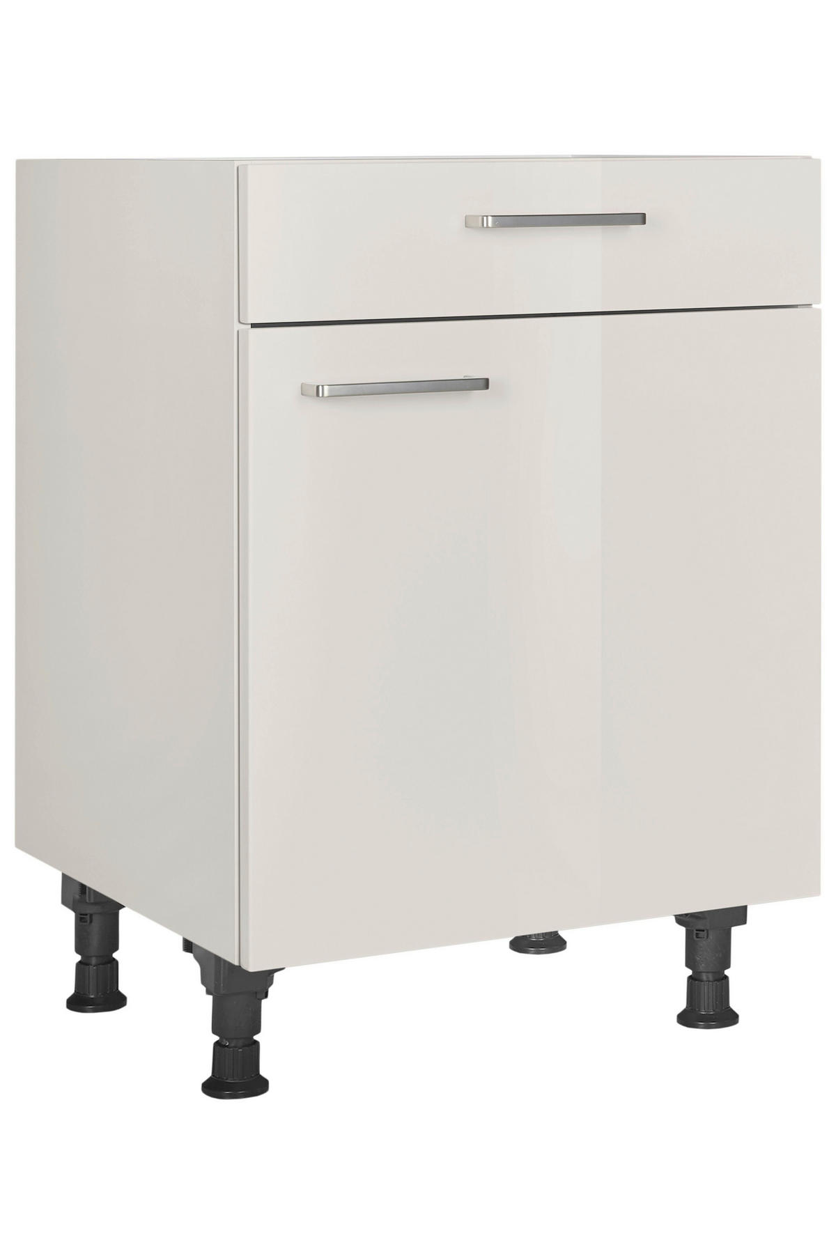 SCHUBKASTENUNTERSCHRANK 60/87/56 cm  in Hellgrau  - Edelstahlfarben/Hellgrau, MODERN, Holzwerkstoff/Metall (60/87/56cm) - Nobilia