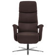 RELAXSESSEL in Leder Braun  - Edelstahlfarben/Braun, Design, Leder/Metall (76/119/86cm) - Dieter Knoll