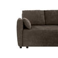SCHLAFSOFA Chenille Dunkelbraun  - Dunkelbraun/Schwarz, KONVENTIONELL, Kunststoff/Textil (161/90/108cm) - Carryhome