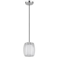 ZÁVĚSNÉ SVÍTIDLO, 18/120 cm  - černá/čiré, Design, kov/textil (18/120cm) - Globo