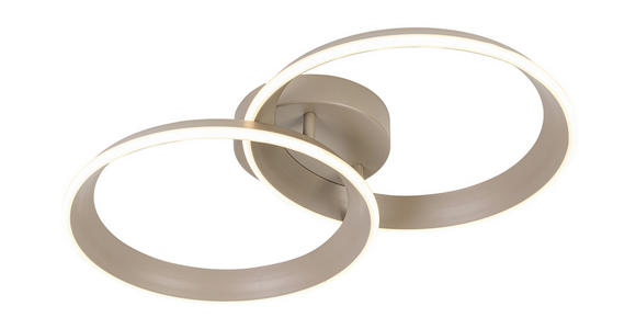 LED-DECKENLEUCHTE Velora 53,5/33/9,3 cm  - Sandfarben, Design, Kunststoff/Metall (53,5/33/9,3cm) - Dieter Knoll