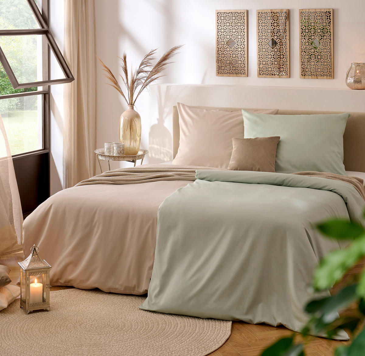 POSTELJINA TANJA 200/200 cm saten bež  - bež, Osnovno, tekstil (200/200cm) - Novel