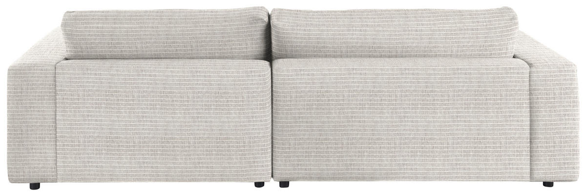 ECKSOFA in Chenille Hellgrau  - Hellgrau/Schwarz, Design, Kunststoff/Textil (270/190cm) - Lomoco