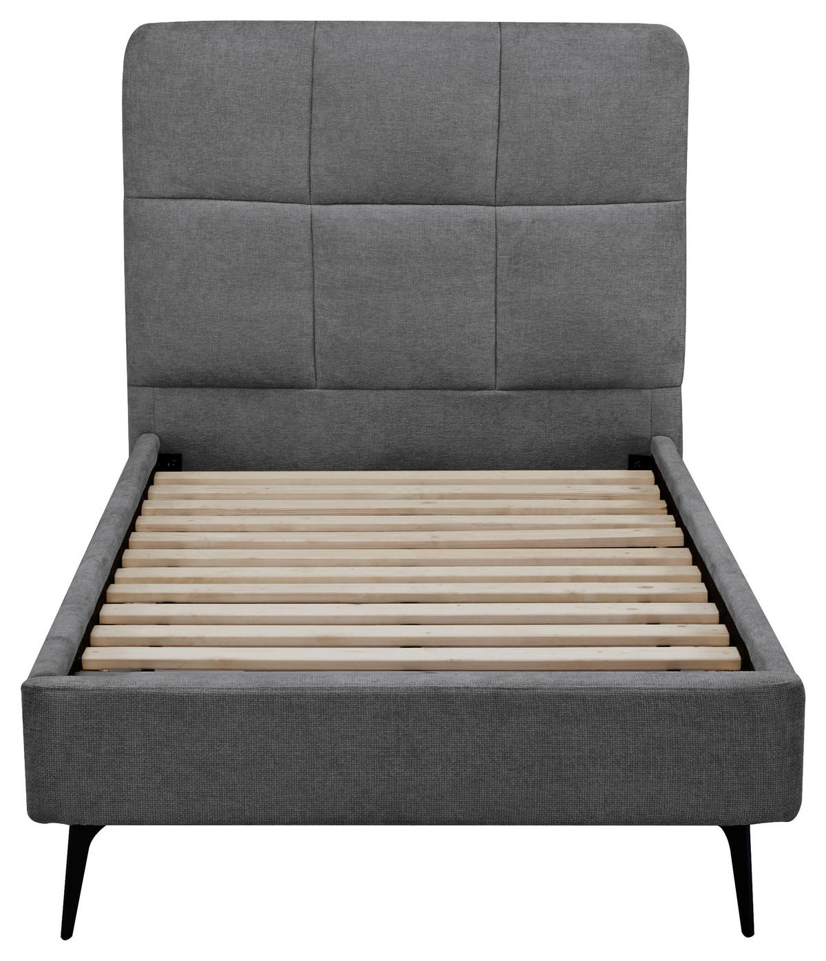 POLSTERBETT - Dunkelgrau/Naturfarben, Design, Holz/Textil (90/200cm) - Boxxx