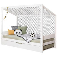 AUSZIEHBETT 90/200 cm,  in Weiß, Bettkasten, Befestigungsmaterial, Rollrost für Zusatzbett, Rollrost für Hauptbett, Matratze für Hauptbett  - Weiß, MODERN, Holz/Textil (90/200cm) - Livetastic