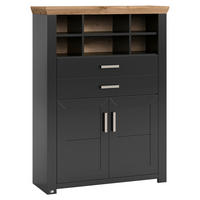 HIGHBOARD  in 104,5/142,6/42,2 cm  - Graphitfarben/Eiche Artisan, Design, Holzwerkstoff/Metall (104,5/142,6/42,2cm) - SetOne by Musterring