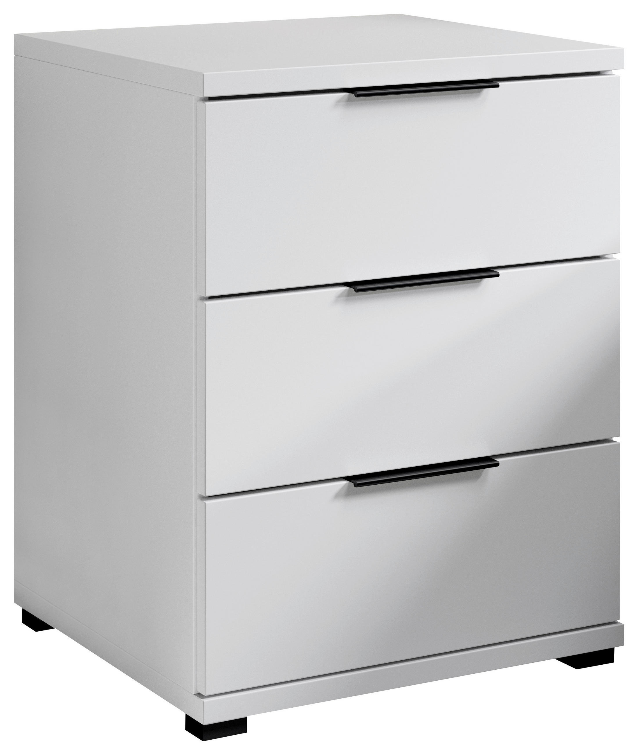 NACHTSCHRANK 46/61/42 cm  - Schwarz/Weiß, KONVENTIONELL, Holzwerkstoff/Kunststoff (46/61/42cm) - Boxxx