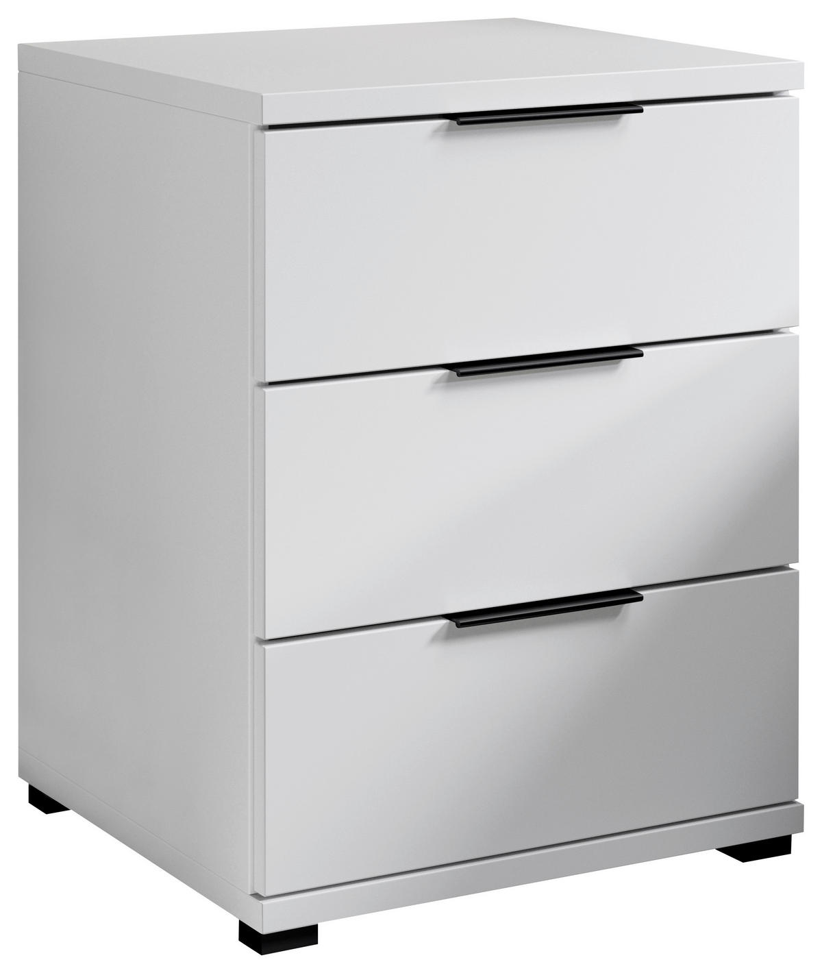 NACHTSCHRANK 46/61/42 cm  - Schwarz/Weiß, KONVENTIONELL, Holzwerkstoff/Kunststoff (46/61/42cm) - Boxxx