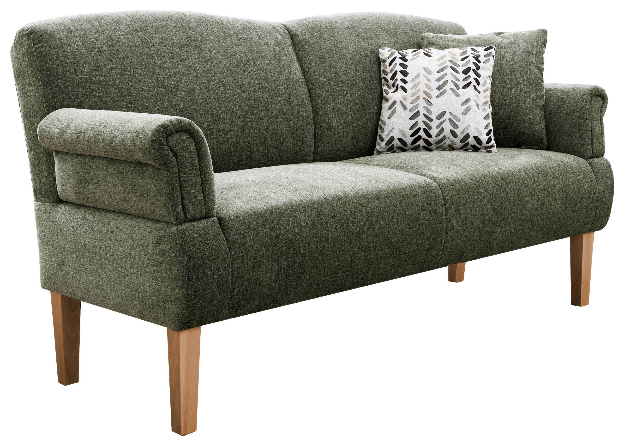 KÜCHENSOFA  - Naturfarben/Grün, ROMANTIK / LANDHAUS, Holz/Textil (181/98/81cm) - Cantus