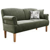 KÜCHENSOFA  - Naturfarben/Grün, ROMANTIK / LANDHAUS, Holz/Textil (181/98/81cm) - Cantus