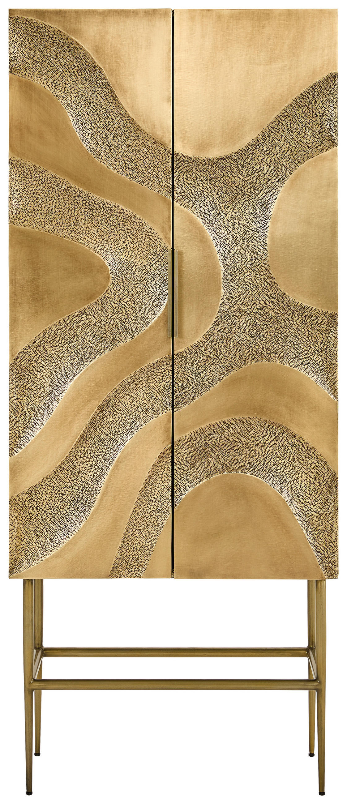 VÍCEÚČELOVÁ SKŘÍŇ, černá, barvy zlata, 75/180/40 cm - černá/barvy zlata, Lifestyle, kov/kompozitní dřevo (75/180/40cm) - Landscape