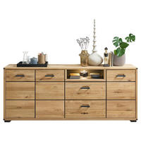 SIDEBOARD Baku  in 219/90/43 cm  - Graphitfarben/Eiche Artisan, Design, Holzwerkstoff/Metall (219/90/43cm) - Livetastic