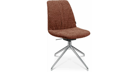 STUHL in Aluminium Bouclé Metall, Textil - Alufarben/Kupferfarben, Design, Textil/Metall (46/81,5-84,5/55cm) - Johann Jakob