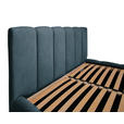 POLSTERBETT Lattenrost, Bettkasten Dunkelblau 140/200 cm  - Schwarz/Dunkelblau, KONVENTIONELL, Holz/Kunststoff (140/200cm) - Carryhome
