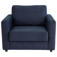 SCHLAFSESSEL Webstoff Dunkelblau    - Schwarz/Dunkelblau, KONVENTIONELL, Textil (104/85/90cm) - Xora
