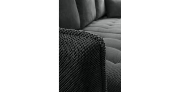 ECKSOFA Schwarz Chenille - Schwarz, KONVENTIONELL, Holz/Textil (160/290cm) - Carryhome