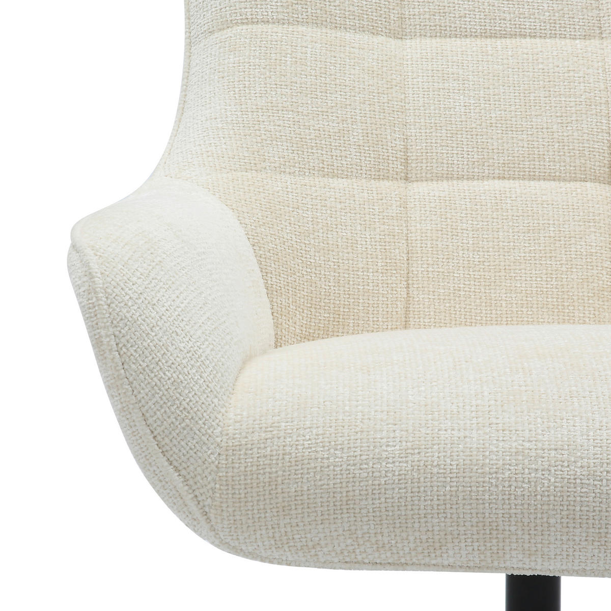 SESSEL in Chenille Beige  - Beige/Schwarz, MODERN, Textil/Metall (81/103/85cm) - Livetastic