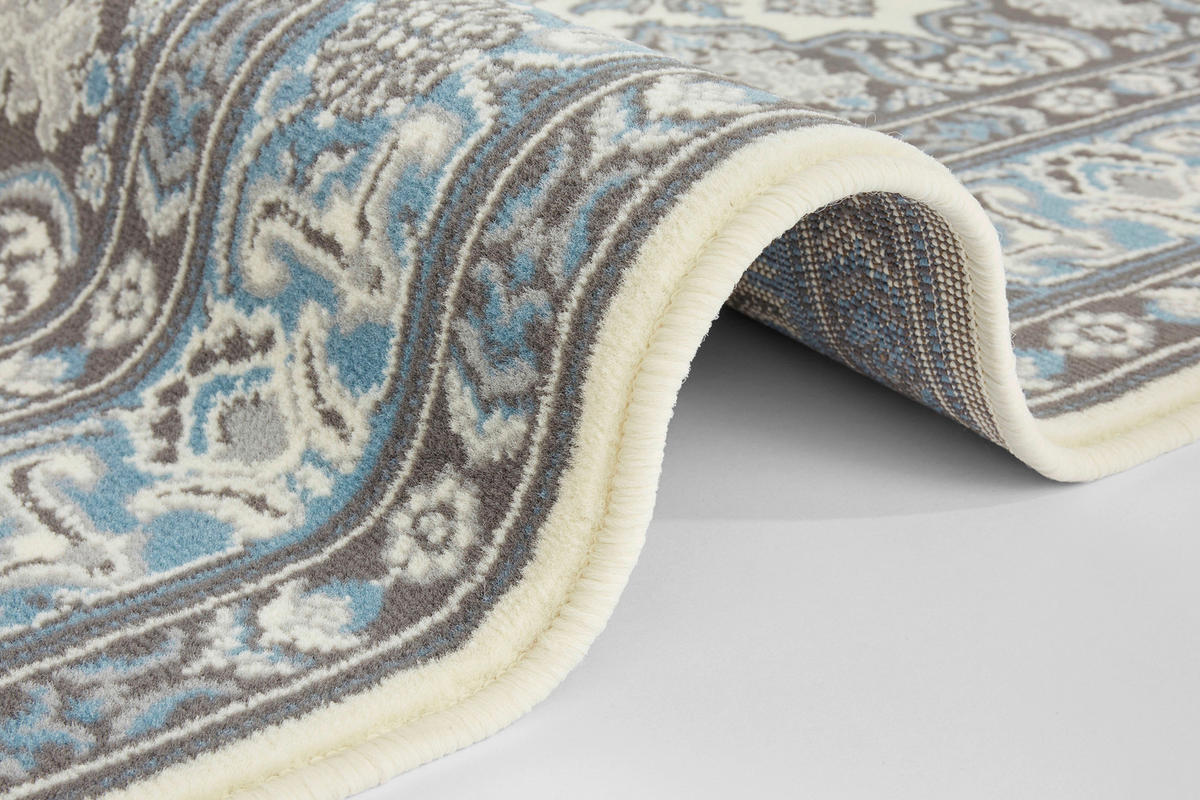 ORIENTTEPPICH 80/150 cm Mirkan Creme, Hellblau  - Creme/Hellblau, Basics, Kunststoff/Textil (80/150cm)