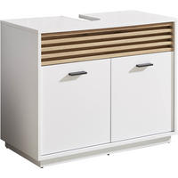 SKŘÍŇKA POD UMYVADLO, bílá - bílá/černá, Konvenční, kompozitní dřevo/plast (80/64/40cm) - Xora