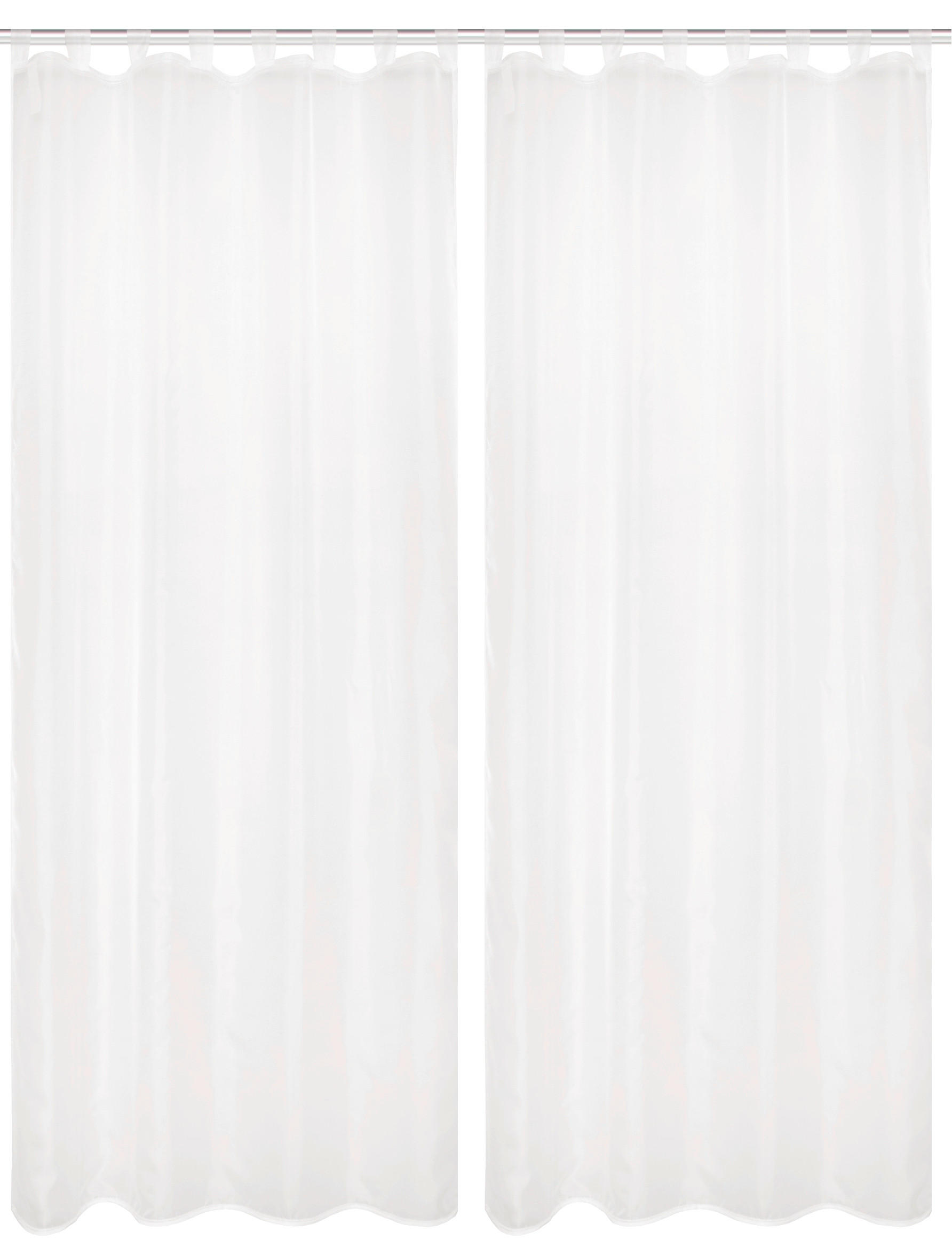 SCHLAUFENVORHANG transparent  - Weiß, Basics, Textil (135/245cm)